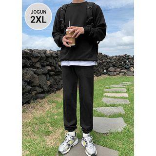 Set: Drop-shoulder Sweatshirt + Jogger Pants