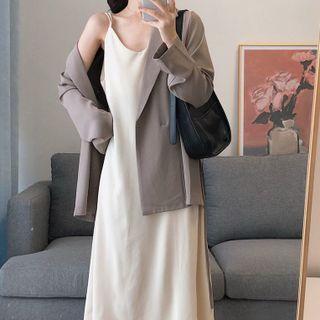 Spaghetti Strap Dress / Plain Blazer