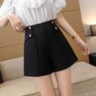 High-waist Loose-fit Wide-leg Shorts