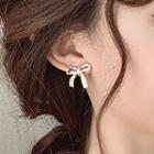 Bow Ear Stud 1 Pair - Gold - One Size