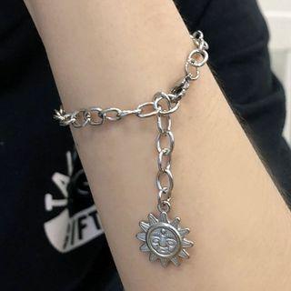 Stainless Steel Sun Bracelet Silver - One Size