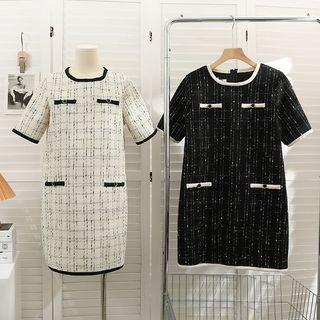 Straight-cut Tweed Mini Dress