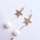 Faux Pearl Star Drop Earring