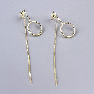 925 Sterling Silver Circle Drop Earring