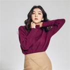 From Seoul Mockneck Raglan-shoulder Sweater
