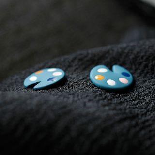Palette Sterling Silver Stud Earring Blue - One Size