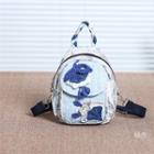 Flower Applique Mini Backpack Blue - One Size