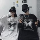 Couple Matching Wings Print Long-sleeve T-shirt