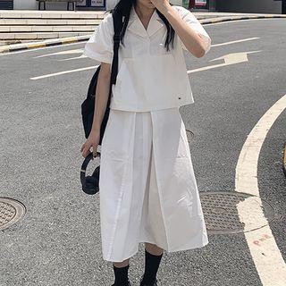 Short-sleeve Shirt / Midi Skirt