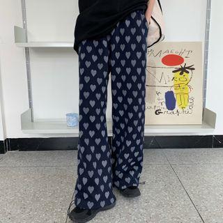 Heart Pattern Harem Pants