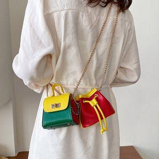Set: Top Handle Twist Lock Crossbody Bag + Bucket Bag