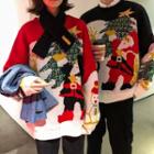 Couple Matching Santa Claus & Deer Print Sweater
