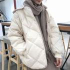 Quilted Loose-fit Jacket Off-white - One Size