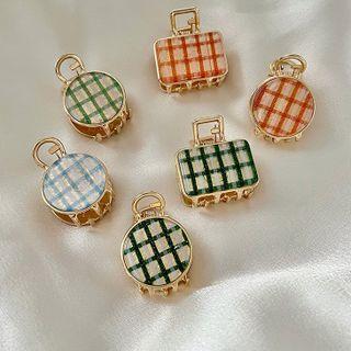 Plaid Alloy Hair Clamp / Set