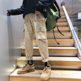 Straight-cut Cargo Crop Pants