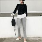 Paneled Pullover / Cropped Pants