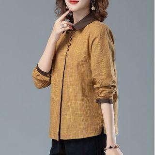Two Tone Frog Buttoned Shirt