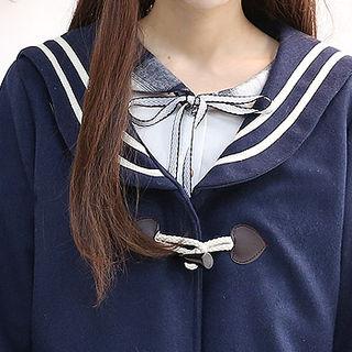 Contrast-trim Toggle-button Coat