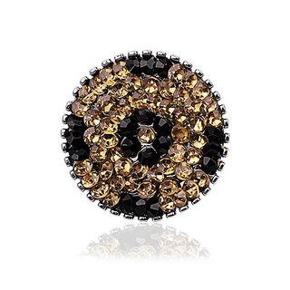 Cz Round Brooch 731 - One Size