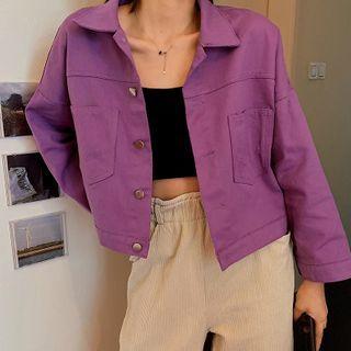 Button Cropped Jacket