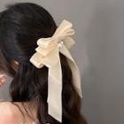 Bow Faux Pearl Hair Clamp / Set