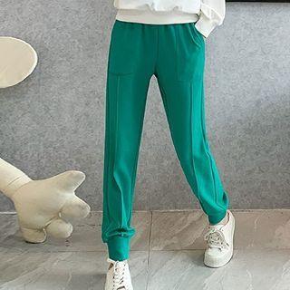 Collar Bear Print Sweatshirt / Sweatpants / Set