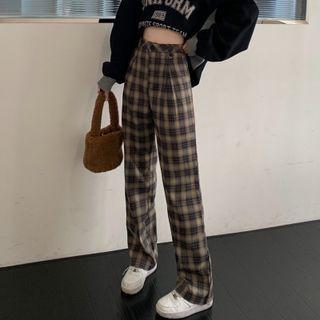 Plaid Shift Suit Pants