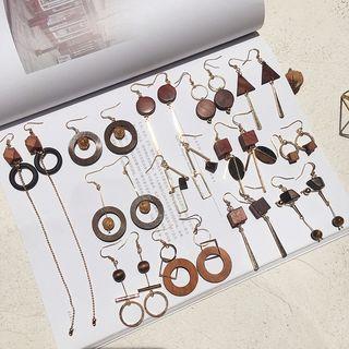 Wood Geometric Earring
