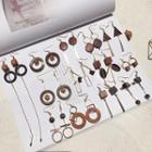 Wood Geometric Earring
