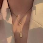 Pin Necklace 1 Pc - Gold - One Size
