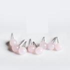 925 Sterling Crystal Stud Earring 925 Sterling Silver - Pink Crystal Stud Earring - One Size