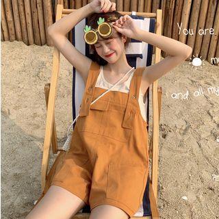 U-neck Tank Top / Pocket Detail Jumper Shorts