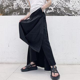 Mock Two-piece Straight-cut Pants