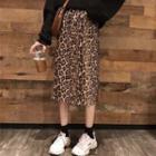 Leopard Print Midi Skirt Leopard - Brown - One Size