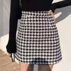 Houndstooth Mini Pencil Skirt / Camisole Top