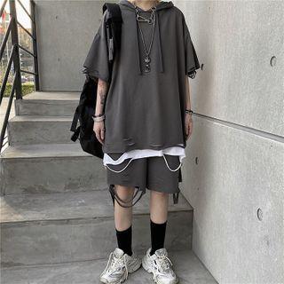 Plain Short-sleeve T-shirt / Plain Shorts