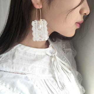 Crochet Lace Strap Hoop Earring