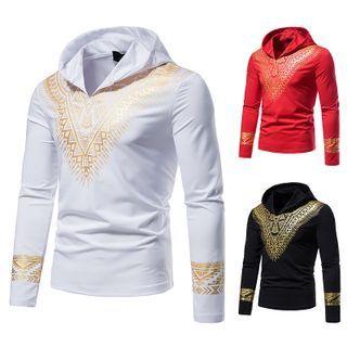 Metallic Print Hoodie