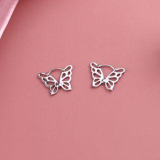 Butterfly Earring Box Set With Box - 1 Pair - Silver - One Size