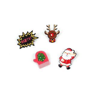 Set Of 4: Christmas Brooch