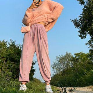 Pintuck Corduroy Jogger Pants