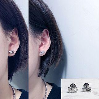 Lettering Single Earring