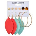 Earring And Ear Stud Set Set Of 6 Pairs - As Shown In Figure - One Size