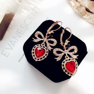 Rhinestone Heart Statement Earring