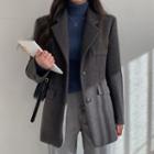 Faux-fur Lined Tailored Jacket With Sash