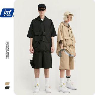 Unisex Loose-fit Hooded Top / Drawstring Shorts