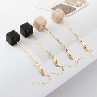 Acrylic Cube Dangle Hook Earrings
