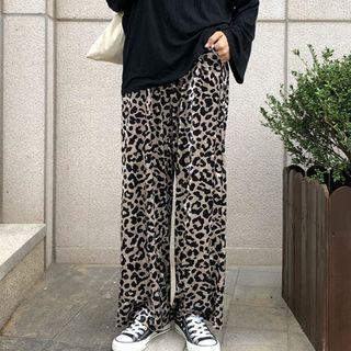 Leopard Wide Leg Pants As Shown In Figure - One Size