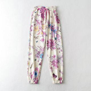 Flower Print Harme Pants