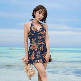 Floral Halter-neck Swimdress
